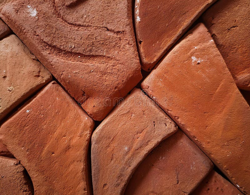 Close-Up of a Terracotta Tile with Natural Texture and Earthy Tones vector illustration