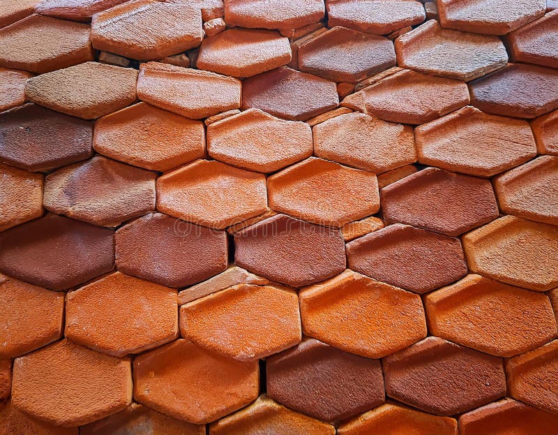 Close-Up of a Terracotta Tile with Natural Texture and Earthy Tones stock illustration