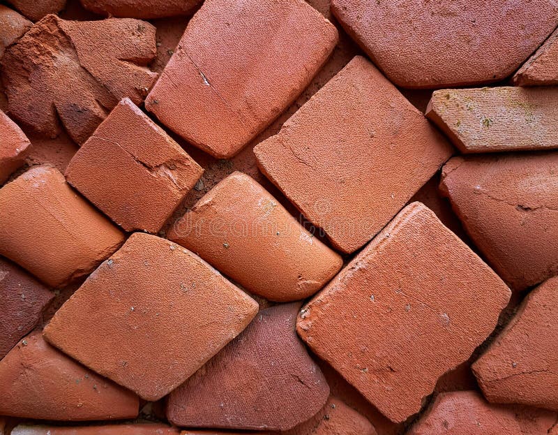 Close-Up of a Terracotta Tile with Natural Texture and Earthy Tones stock illustration