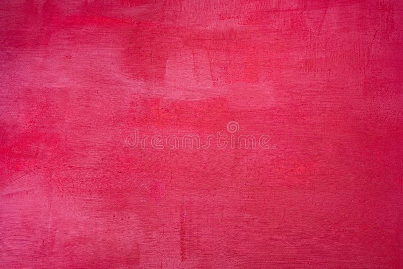 Close up Texture red color paint Brush marks stroke for paper graphic design on background