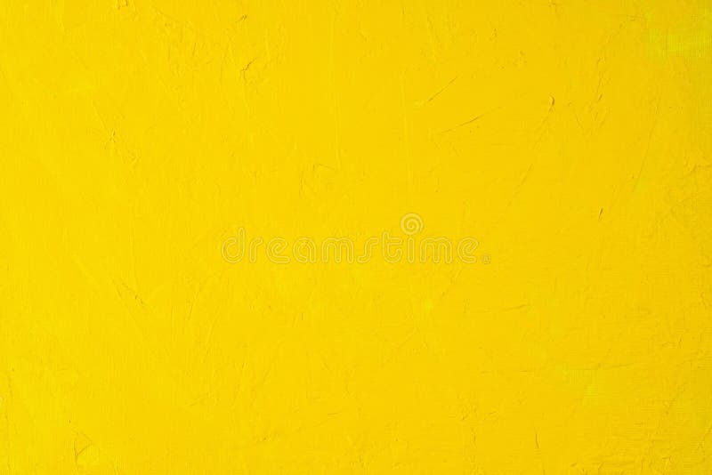 Close up Texture Yellow color paint on canvas Brush marks stroke for paper graphic design on background