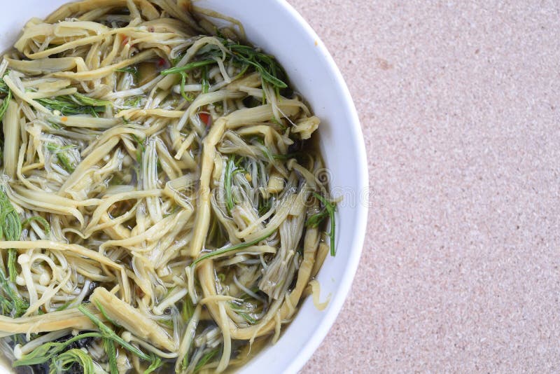 Close Up of Thailand Bamboo Shoots Curry Stock Photo Image of fish