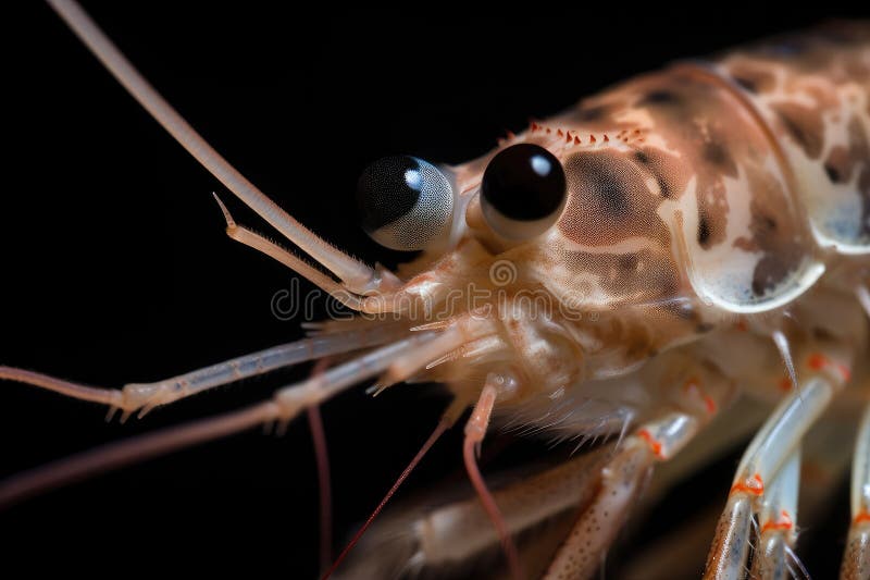 Closeup of Tiger Shrimp Prawn S Claws and Face Stock Photo Image of