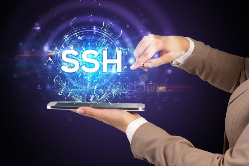 Closeup of a Touchscreen with Abbreviation. Stock Image Image of