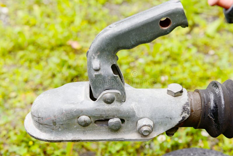Closeup Trailer Hook for Boats Stock Image Image of truck, object