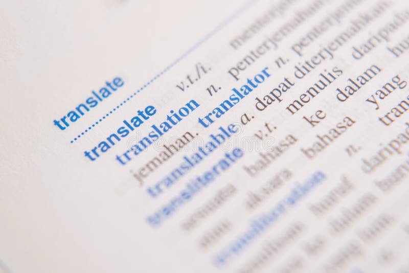 Close Up Of A Translate Word In A Dictionary Stock Photo Image Of Closeup Markers 115450260