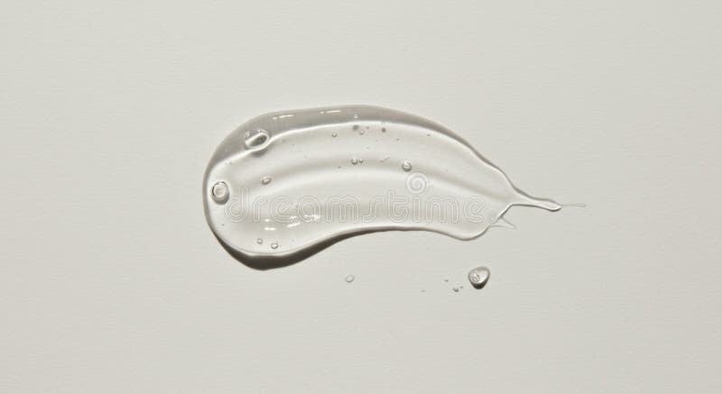 Close-Up of Transparent Hydrating Gel Swatch with Bubbles stock illustration