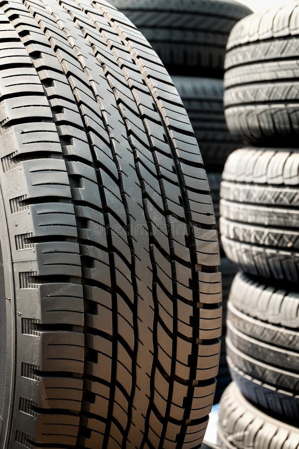 Close Up of Tread Used Car Tires. Stock Image Image of texture, wheel
