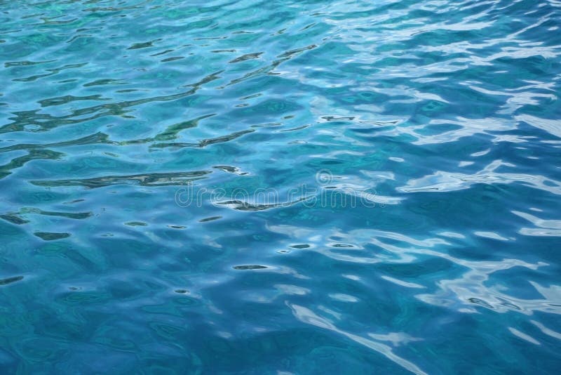 Close up of tropical water in the ocean or swimming pool, beautiful blue turquoise color with copy space, Caribbean.