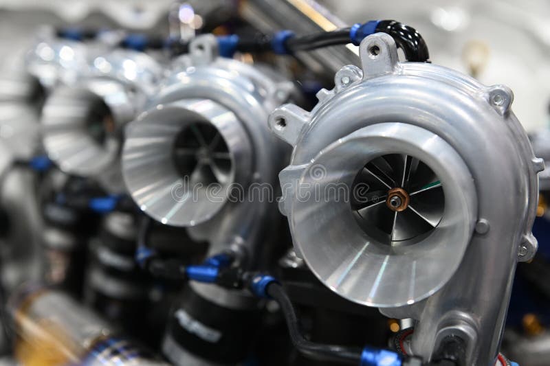 Turbocharger Of Red Engine Stock Photo - Download Image Now - Paint, Engine,  Industry - iStock