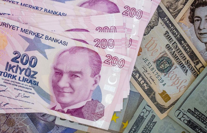 200 Turkish Lira Banknotes for Financial and Economic Indicators ...