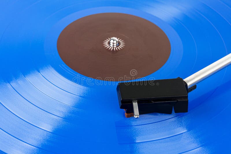 Close Up of Turntable Cartridge on a Vinyl Stock Image Image of