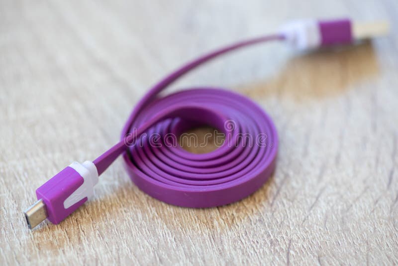 Close-up of an USB cable royalty free stock image