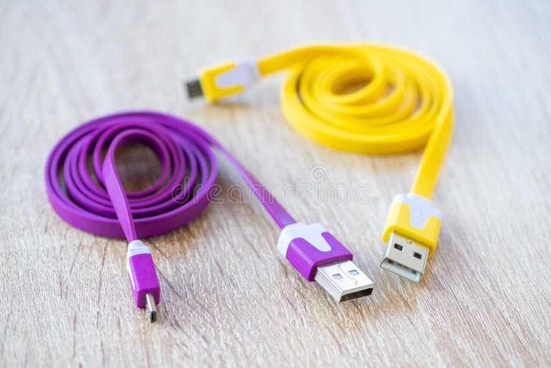 Close-up of an USB cable royalty free stock image