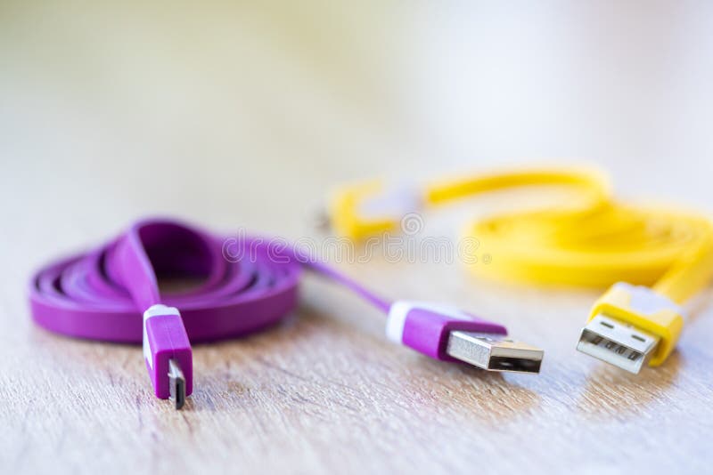 Close-up of an USB cable stock photos