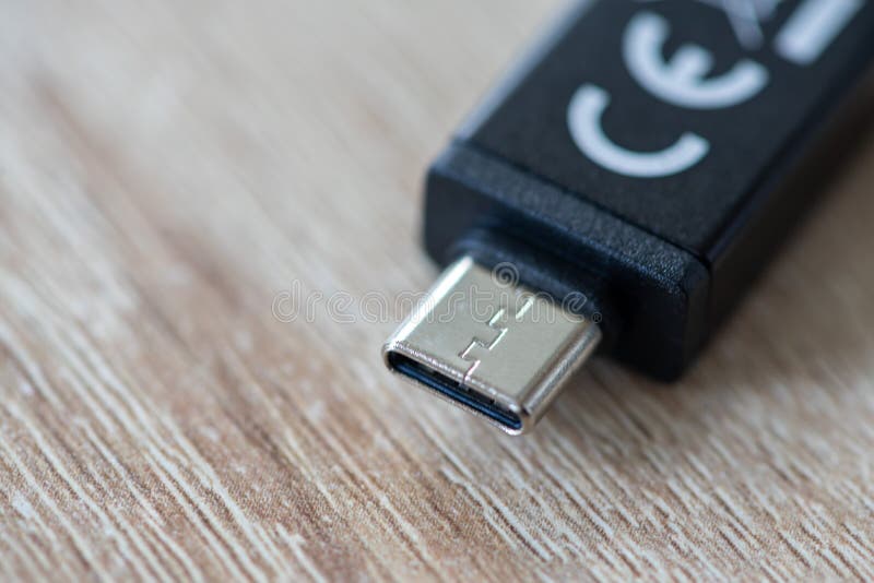 Close-up on an USB cable royalty free stock photos