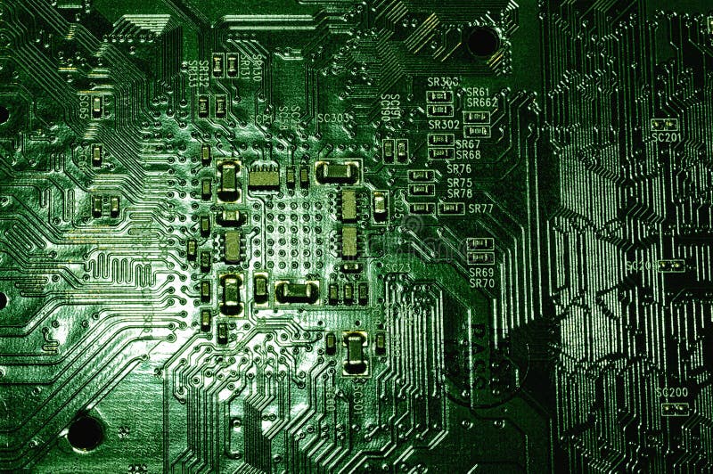 Close-up van elektronische kringsraad met bewerker royalty-vrije stock afbeeldingen Close-up van elektronische kringsraad met bewerker royalty-vrije stock afbeeldingen