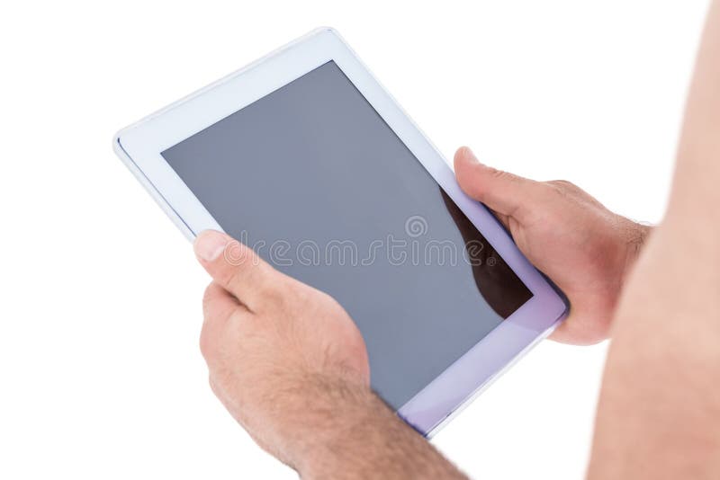 Close-up van handholding die digitale tablet gebruiken royalty-vrije stock afbeeldingen Close-up van handholding die digitale tablet gebruiken royalty-vrije stock afbeeldingen