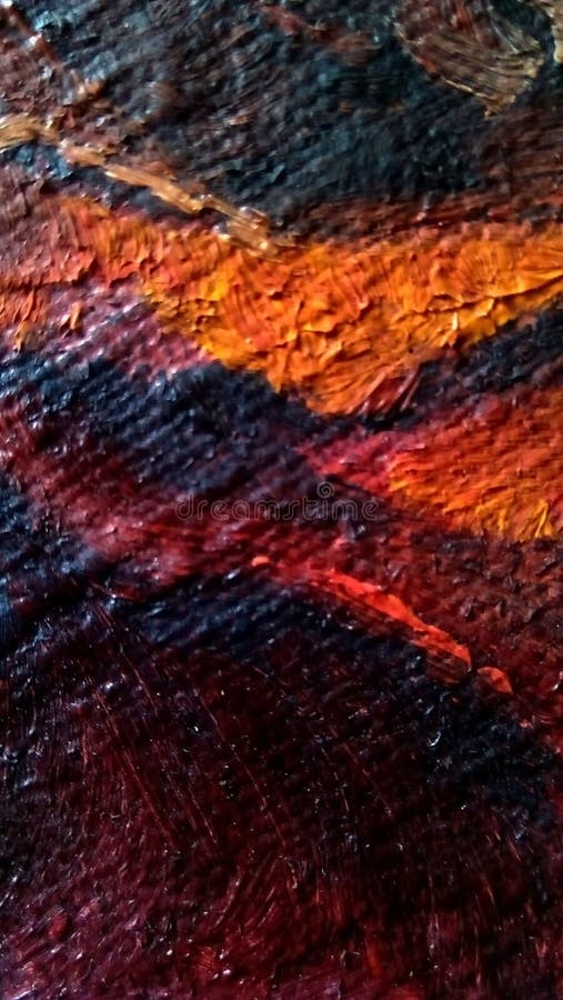 Close-up van vlekken van olieverf op de oppervlakte van het canvas royalty-vrije stock foto Close-up van vlekken van olieverf op de oppervlakte van het canvas royalty-vrije stock foto