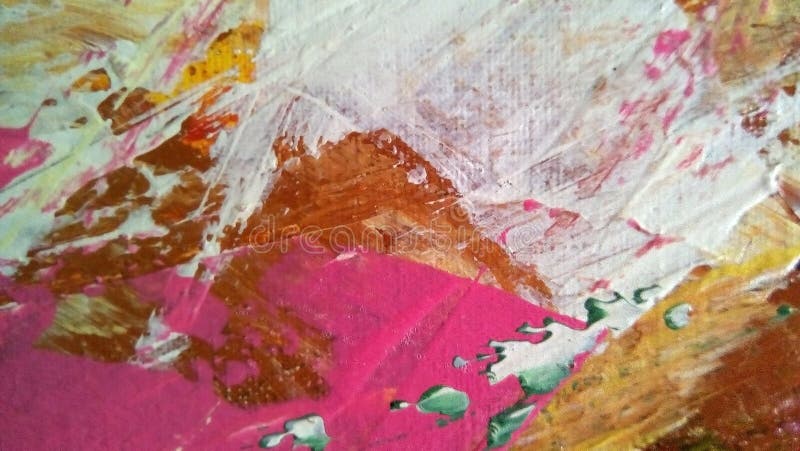 Close-up van vlekken van olieverf op de oppervlakte van het canvas stock foto's Close-up van vlekken van olieverf op de oppervlakte van het canvas stock foto's