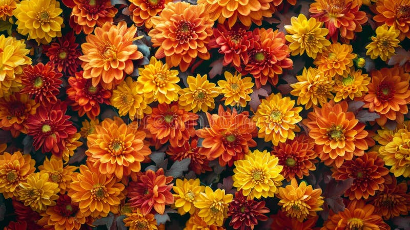 Vivid orange and yellow flowers captured up close, showcasing their radiant colors and delicate petals AI generated. Vivid orange and yellow flowers captured up close, showcasing their radiant colors and delicate petals AI generated