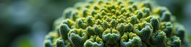 Close-up of vibrant romanesco broccoli with spiral patterns stock illustration