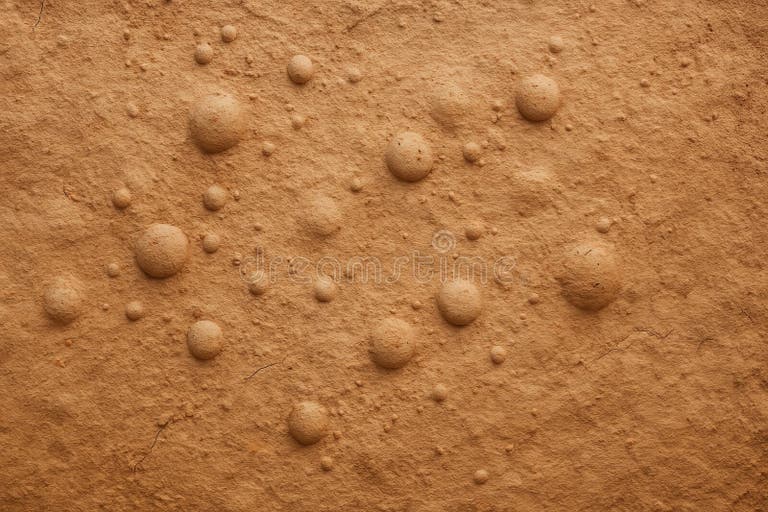 Close-up View of a Bumpy Brown Surface Featuring Various-sized ...