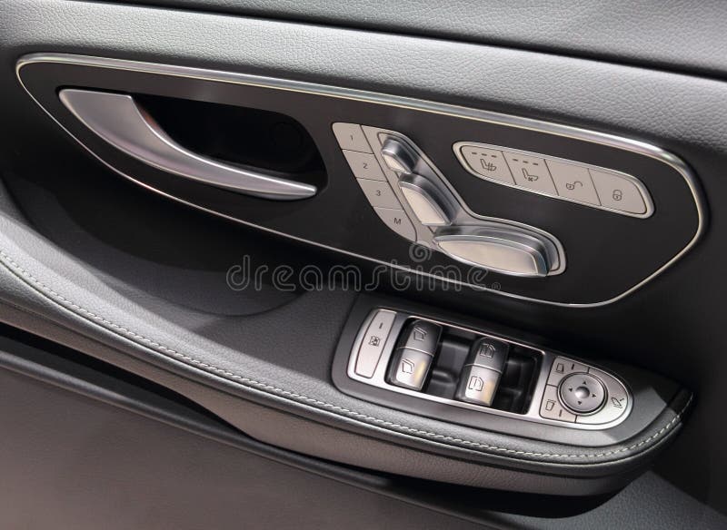 The Close Up of the Car Door Panel. Stock Photo Image of