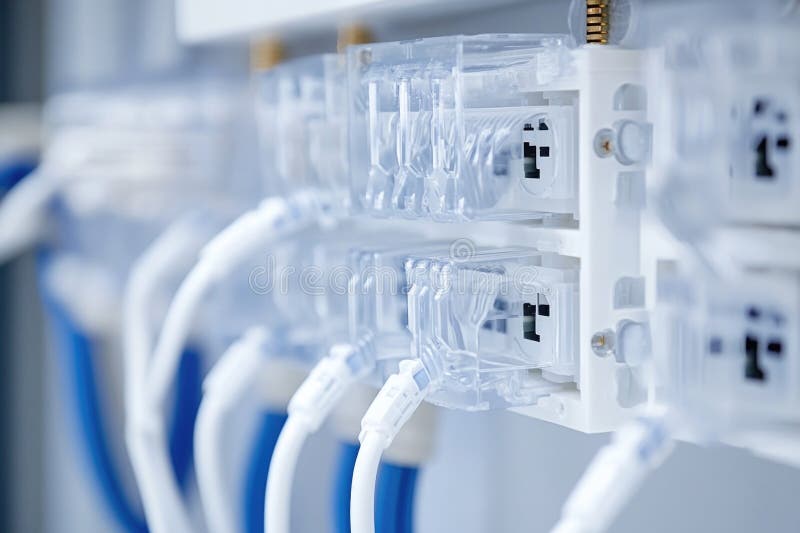 A close-up view of a collection of electrical wires, suitable for use in illustrations and diagrams royalty free illustration