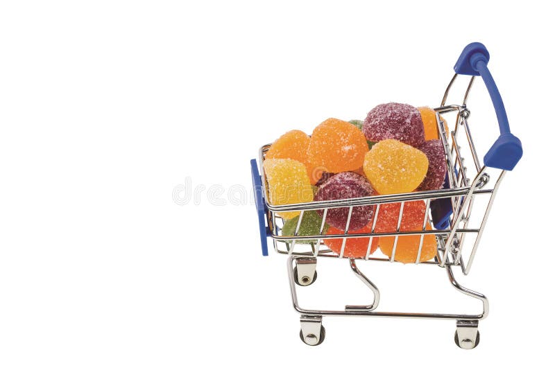 full shopping cart junk food