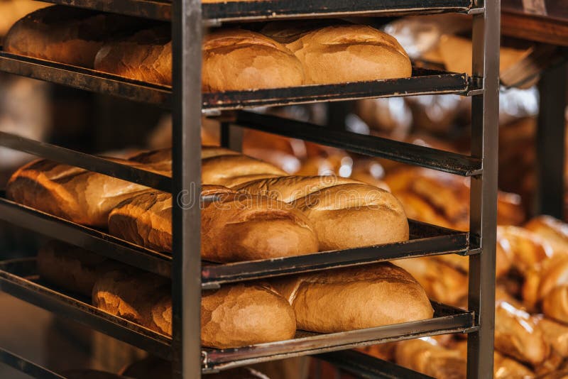 Close Up View of Freshly Baked Bakery Stock Photo Image of