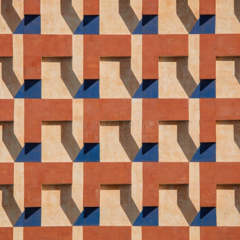 Geometric Wall Pattern royalty free illustration
