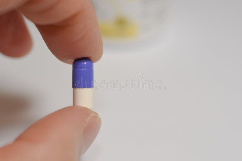 Medical pills and capsules stock image
