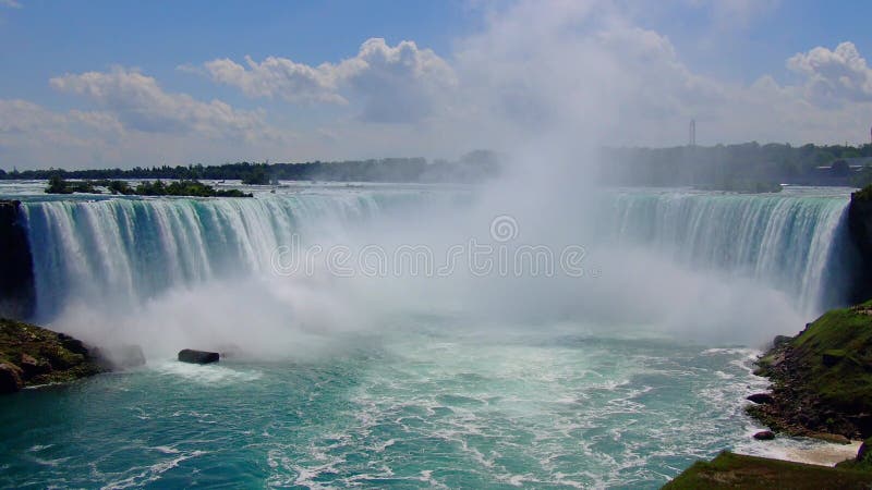 Close-up view of the Niagara Falls stock video