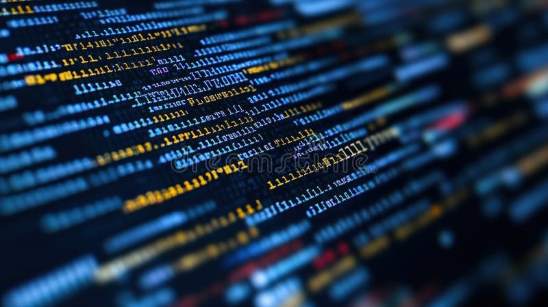 Close-up View of Programming Code royalty free illustration