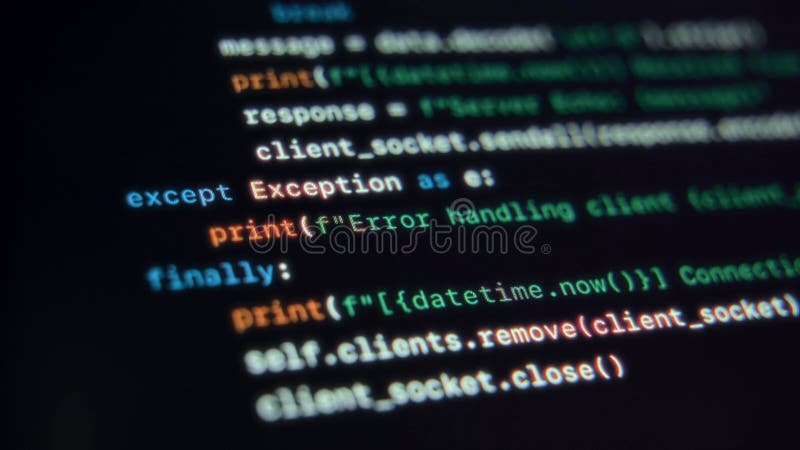 Close Up View of Programming Code on a Computer Screen Stock Video ...