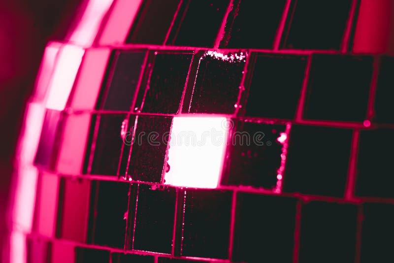 Sparkling Pink Disco Ball Isolated Stock Illustration - Download