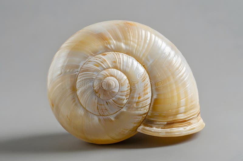 Close-Up View of Spiral Seashell, Intricate Details and Textured Surface of a Unique Gastropod Shell Specimen, Disp vector illustration