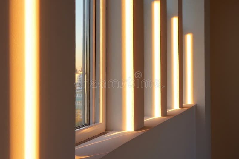 A close-up view of a window with bright light streaming through the glass. royalty free stock photography