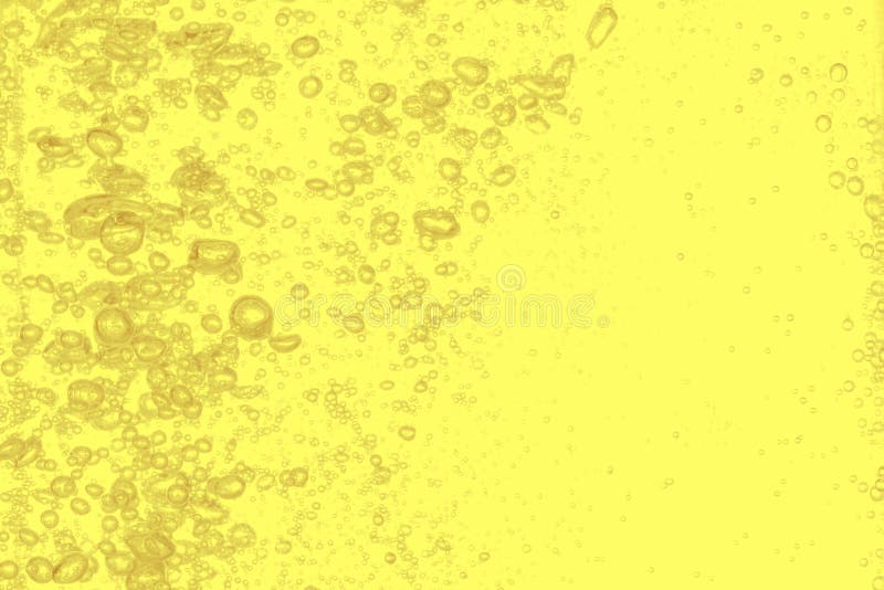 Close Up Water Bubbles Underwater on Yellow Background. Stock Photo - Image  of closeup, liquid: 174961984
