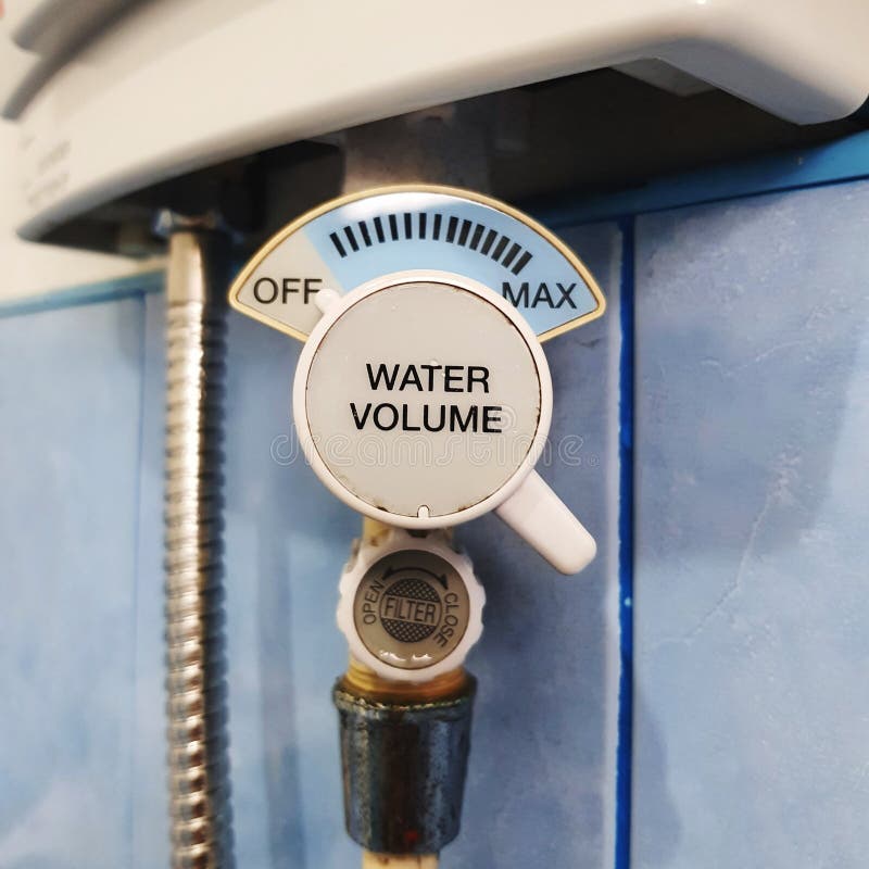 Close Up of Water Heater in Bathroom Stock Photo Image of water