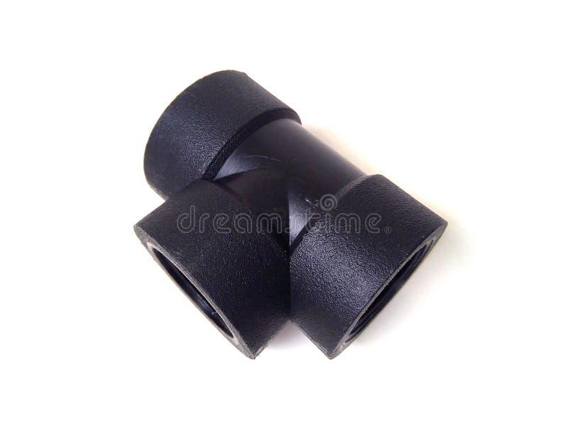 Black Plastic Pipe Fitting. Stock Photo Image of create, concept