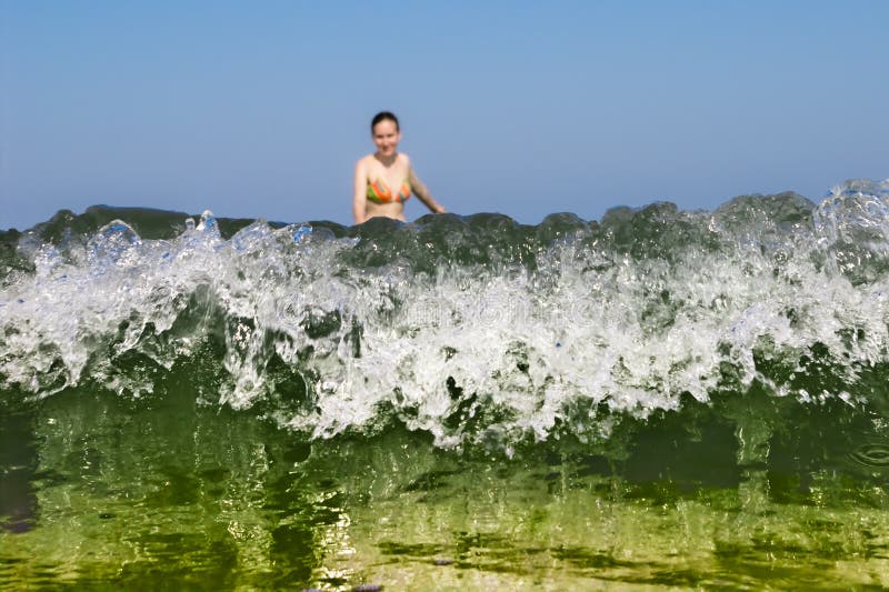 Close-up of a wave royalty free stock photos