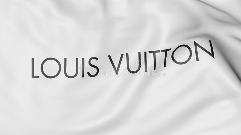 Louis Vuitton Logo on the Modern Building Facade. Editorial 3D