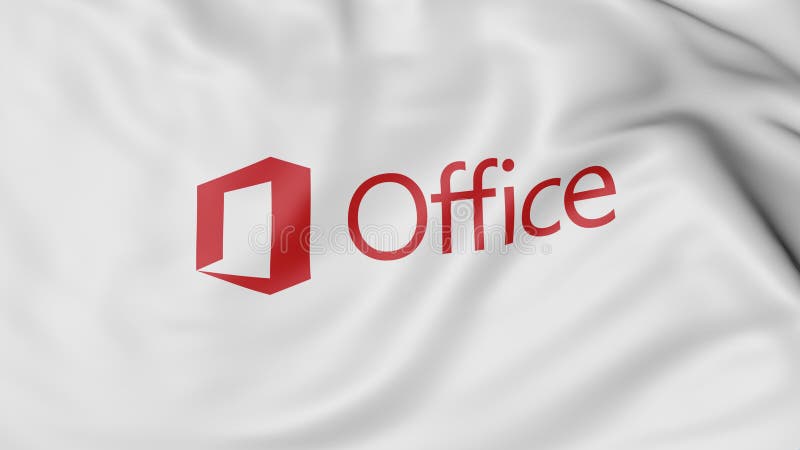 Close Up of Waving Flag with Microsoft Office Logo, 3D Rendering Editorial  Stock Image - Illustration of gates, render: 77863294