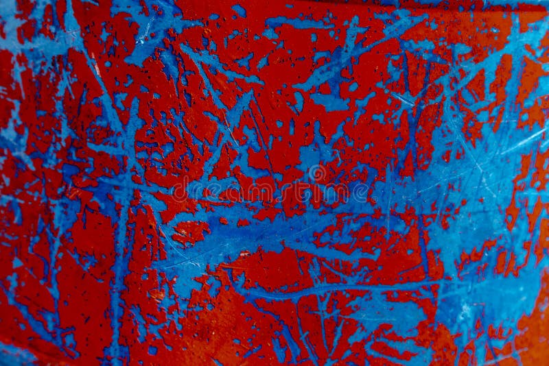 Close up of weathered painted red and blue metal stock image Close up of weathered painted red and blue metal stock image