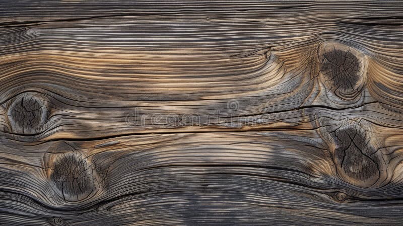 Close-up of weathered wooden texture with knots and grains royalty free stock image