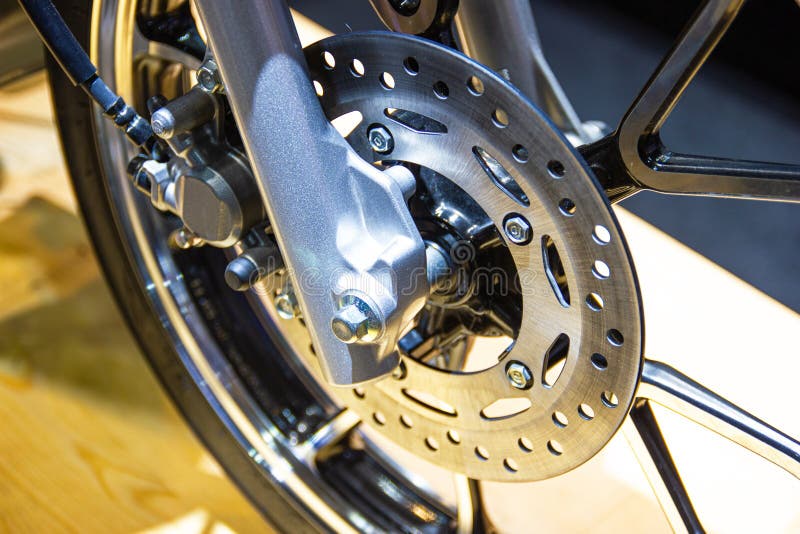 Wheel Spokes and Brake Disc of a Motorcycle Stock Image Image of