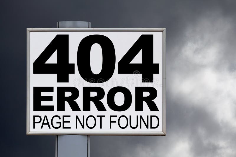 404 Error Page not found - Billboard royalty free stock photos