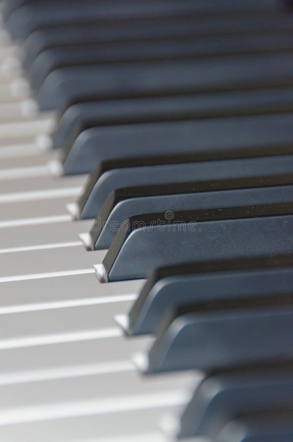 Close-up, White and Black Piano Keys Stock Photo - Image of blues